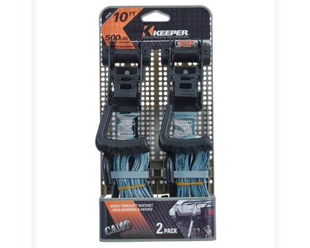 Keeper&reg; 10 ft. 500 lb. Ergo Torque Ratchet Tie Down Straps - Camo
