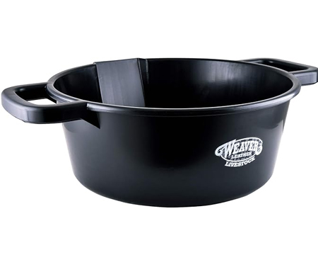 Weaver&reg; Large Round Feed Pan - Black