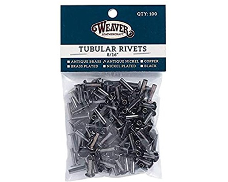 Weaver Leather&reg; #104 Tubular Rivets - Antique Nickel Finish 8/16"