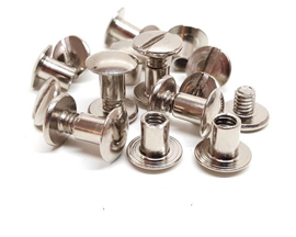 Weaver Leather&reg; Chicago Screws - Nickel 1/2"