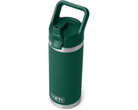 YETI&reg; Rambler 18 oz Bottle with Straw Cap - Black Forest Green
