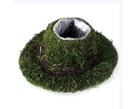 SuperMoss&reg; Cowboy Hat Moss Planter - Small