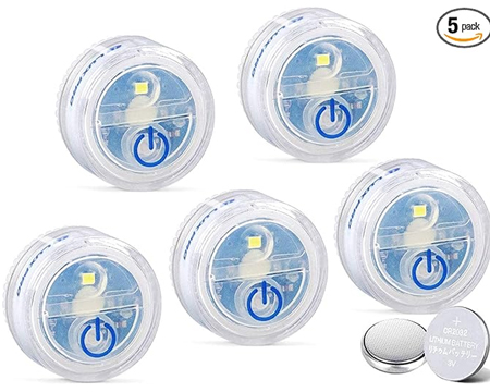 Luxpro Micro LED Puck Lights - 5 Pack