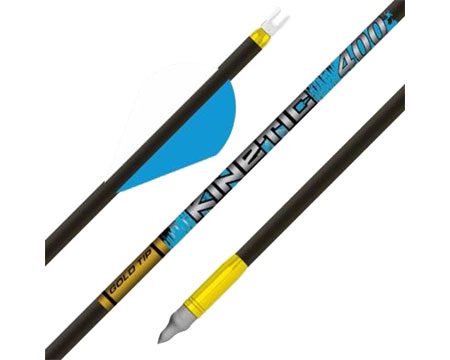 Gold Tip&reg; 340 Kinetic Kaso Fletch Vanes Archery Arrows - 6 Pack