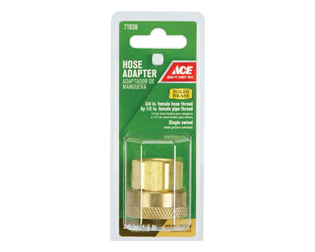 ACE&reg; Hose Coupling - Brass 3/4" fh - 1/2" fp 