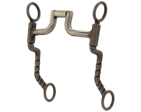 Weaver Leather&reg; Snaffle Buffed Black Sweet Iron Bits