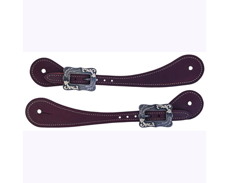 Weaver Leather&reg; Men's Shaped Oiled Harness Leather Spur Straps