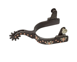 Weaver Leather&reg; Women's German Silver Floral Trim w/ Copper Dots Spur