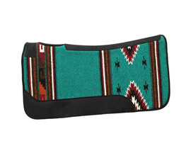 Weaver Leather&reg; Contoured Single Weave Wool Blend Felt Saddle Pad - Turquoise Pattern
