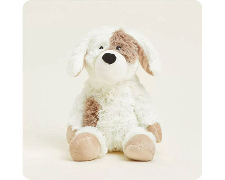 Warmies Microwaveable Plush - White/Gray Curly Dog