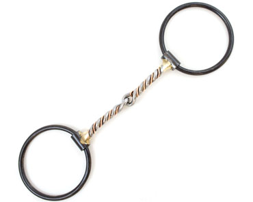 Dutton Ring Twist Snaffle with Copper Horse Bit