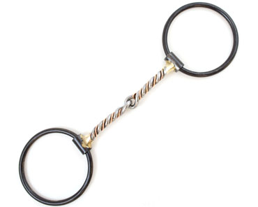 Dutton Ring Twist Snaffle with Copper Horse Bit