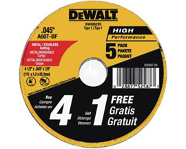 DeWalt&reg; Metal Cut Wheel 5 Pack