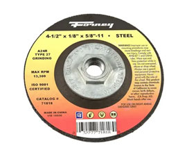 Forney&reg; Metal Cut-Off Wheel Aluminum Oxide/Metal Abrasive 