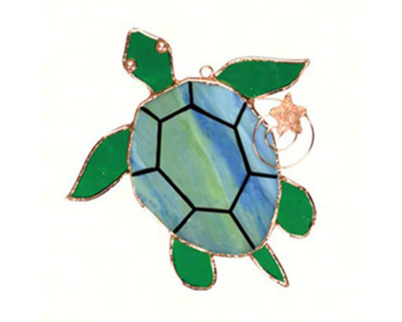 Gift Essentials&reg; Stained Glass Sea Turtle Suncatcher