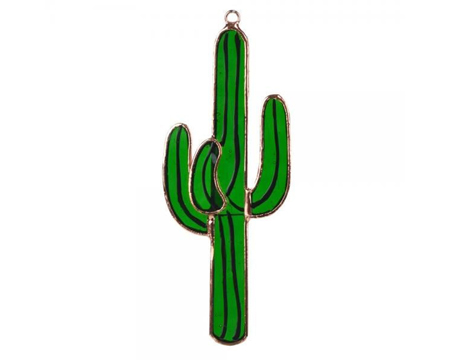 Gift Essentials&reg; Stained Glass Saguaro Cactus Suncatcher