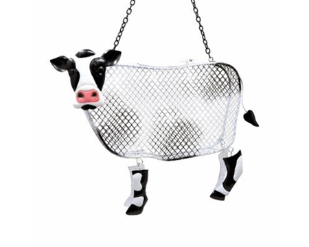 Gift Essentials&reg; Cow Metal Mesh Bird Feeder Sunflower Seed