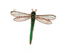 Gift Essentials&reg; Stained Glass Dragonfly Suncatcher - Green