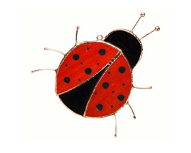 Gift Essentials&reg; Stained Glass Lady Bug Suncatcher
