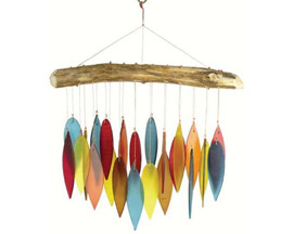 Gift Essentials&reg; Blue Handworks� Santa Fe Multicolor Glass Wind Chimes