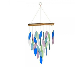 Gift Essentials&reg; Blue Handworks� Mountain Ridge Waterfall Multicolor Glass Wind Chimes
