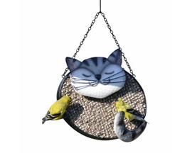 Gift Essentials&reg; Revenge Of The Birds Cat Metal Mesh Bird Feeder