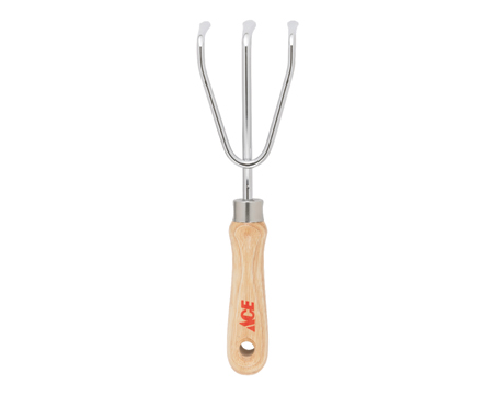 Ace&reg; 3 Time Steel Hand Culivator Wood Handle