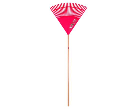 Ace&reg; 24 in. Tine Poly Leaf Rake 65 in. Wood Handle