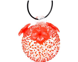 Red Texture Hummingbird Feeder