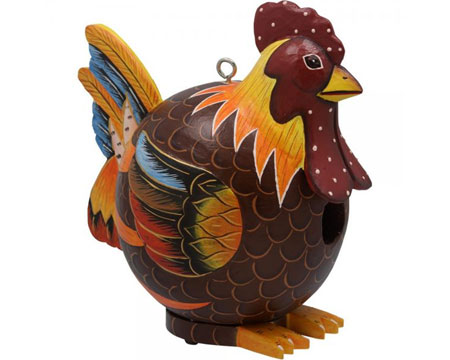 Rooster Shaped Birdhouse