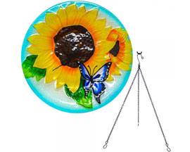 Sunflower Hanging Birdbath