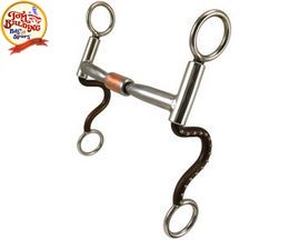 Tom Balding® Brown Billy Allen Bit with Copper Roller and Dot Details - Short S