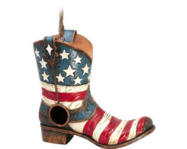 Americana Cowboy Boot Birdhouse