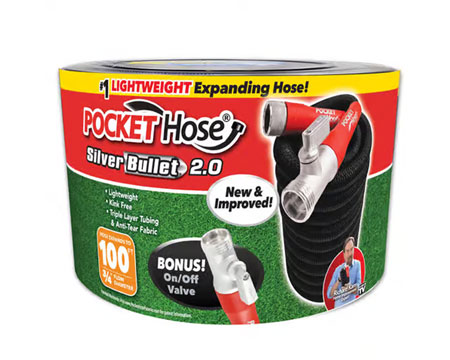 Pocket Hose&reg; Silver Bullet 2.0 Expandable Garden Hose