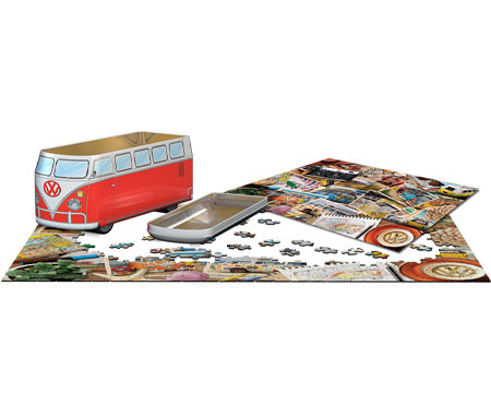 Road Trips Puzzle in VW Bus Tin 
