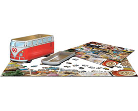 Road Trips Puzzle in VW Bus Tin 