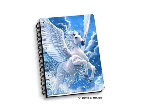 3D Blue Pegasus Notebook 