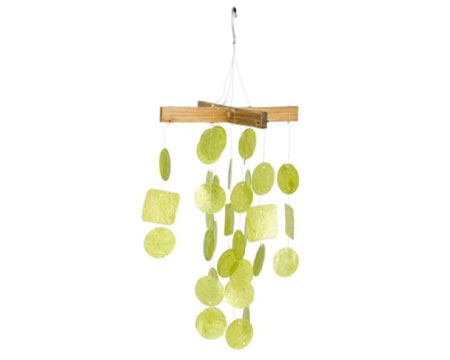 Woodstock Chimes&reg; Mini Capiz Chime - Lime Green