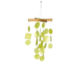 Woodstock Chimes&reg; Mini Capiz Chime - Lime Green