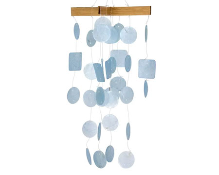 Woodstock Chimes&reg; Mini Capiz Chime - Light Blue