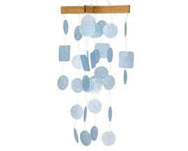 Woodstock Chimes&reg; Mini Capiz Chime - Light Blue