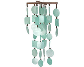 Woodstock Chimes&reg; Mini Capiz Chime - Aqua