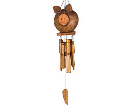 Woodstock Chimes&reg; Pig Bamboo Chime