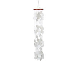 Woodstock Chimes&reg; Capiz Blanca Waterfall Wind Chime