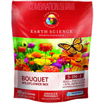 Earth Science&reg; 2 lbs. Growth Essentials Full Seed & Soil Improver - Bouquet Wildflower Mix