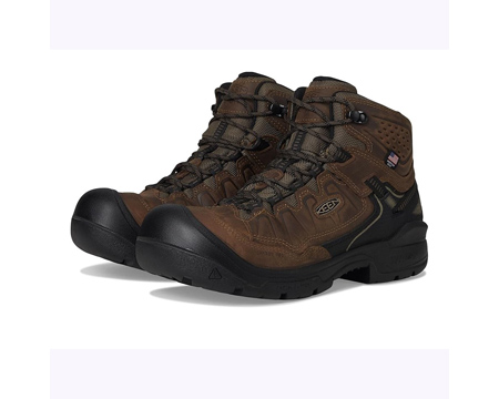 Keen Utility&reg; Men's 8 in. Targhee IV Waterproof Carbon Toe Work Boots - Dark Earth / Black