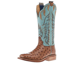 Hyer&reg; Women's 13 in. Harper Brandy FQ Waxy Ostrich Burnished Cowhide - Robins Egg