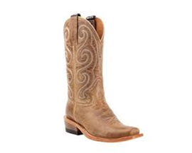 Hyer&reg; Women's 11 in. Meriden Cowhide Cowgirl Boots - Tan Over Tan