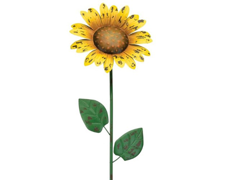 Real Art & Gifts&reg; 36 in. Rustic Sunflower Metal Flower Stake