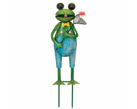 Real Art & Gifts&reg; 15 in. Blue & Green Frog Stake
